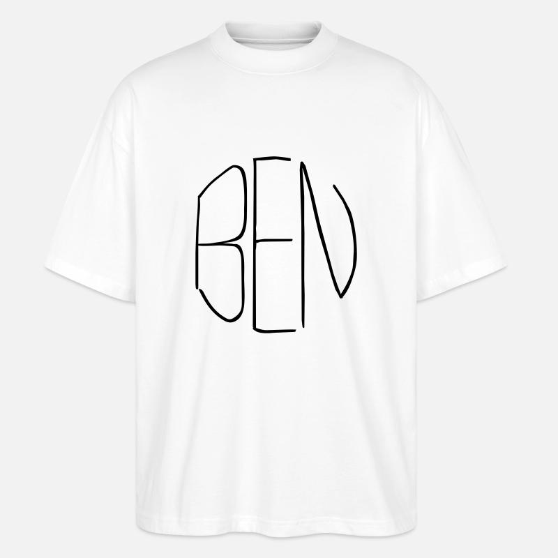 Ben Geschenk - Stanley/Stella Oversized Unisex Bio T-Shirt Blaster 2.0 - Weiß