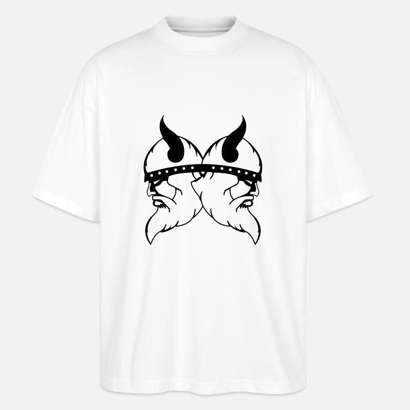 wikinger_001 - Stanley/Stella Oversized Unisex Bio T-Shirt Blaster 2.0 - Weiß