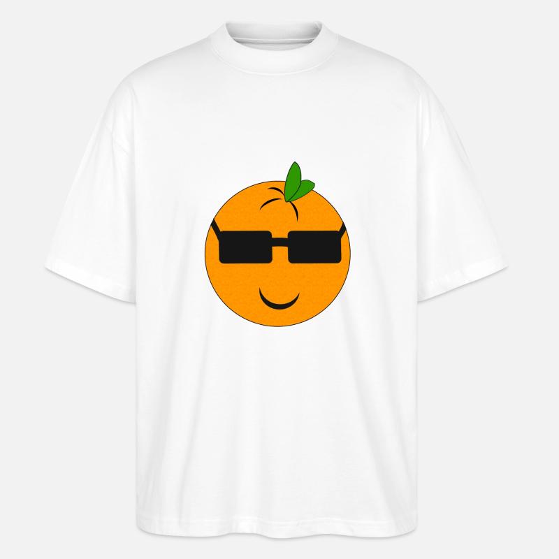 Coole Orange - Stanley/Stella Oversized Unisex Bio T-Shirt Blaster 2.0 - Weiß