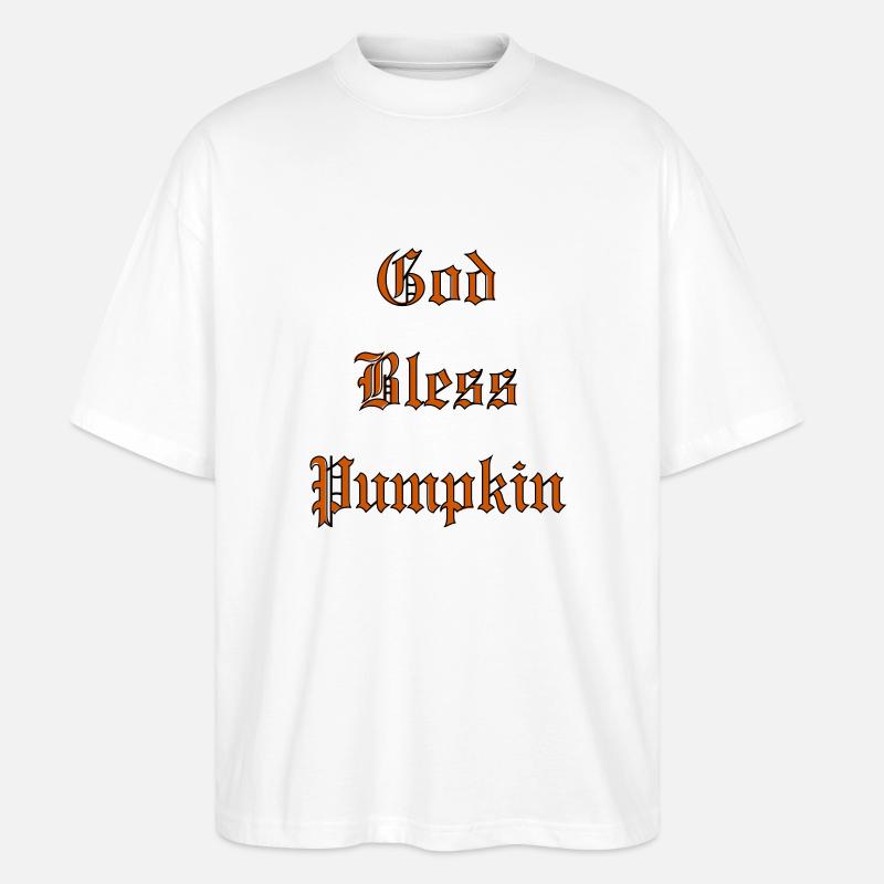 GodBlessPumpkin - Stanley/Stella Oversized Unisex Bio T-Shirt Blaster 2.0 - Weiß