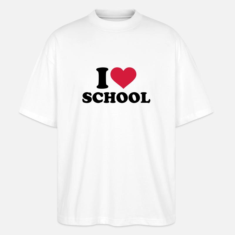 I love School - T-shirt bio Blaster 2.0 coupe oversize Stanley/Stella Unisexe - blanc