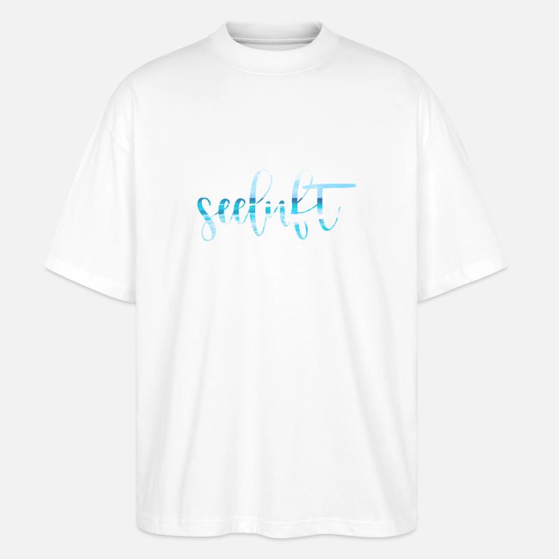 Seeluft Typografie - Stanley/Stella Oversized Unisex Bio T-Shirt Blaster 2.0 - Weiß