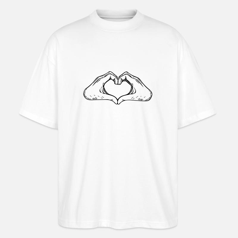 Mains et cœurs - T-shirt bio Blaster 2.0 coupe oversize Stanley/Stella Unisexe - blanc