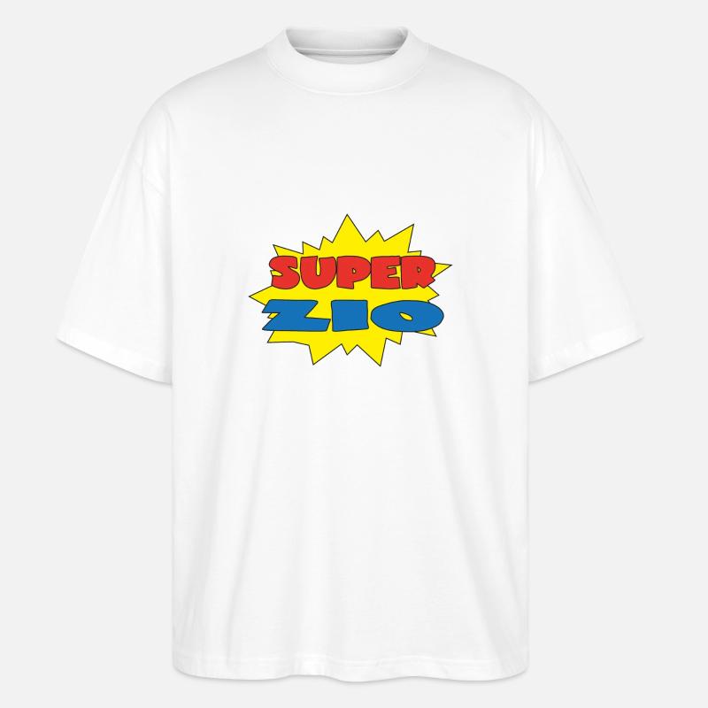 Super zio - Stanley/Stella Oversized Unisex Bio T-Shirt Blaster 2.0 - Weiß