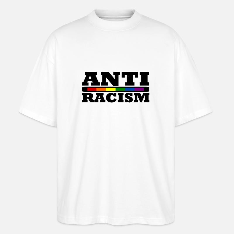 Antirassismus - Stanley/Stella Oversized Unisex Bio T-Shirt Blaster 2.0 - Weiß