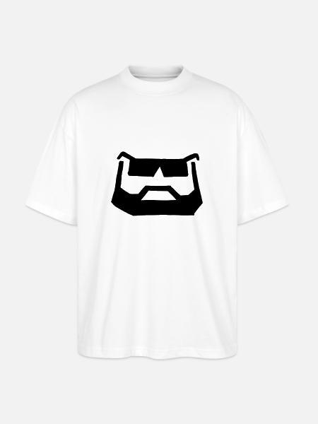 bart brille - Stanley/Stella Oversized Unisex Organic T-shirt Blaster 2.0 - white