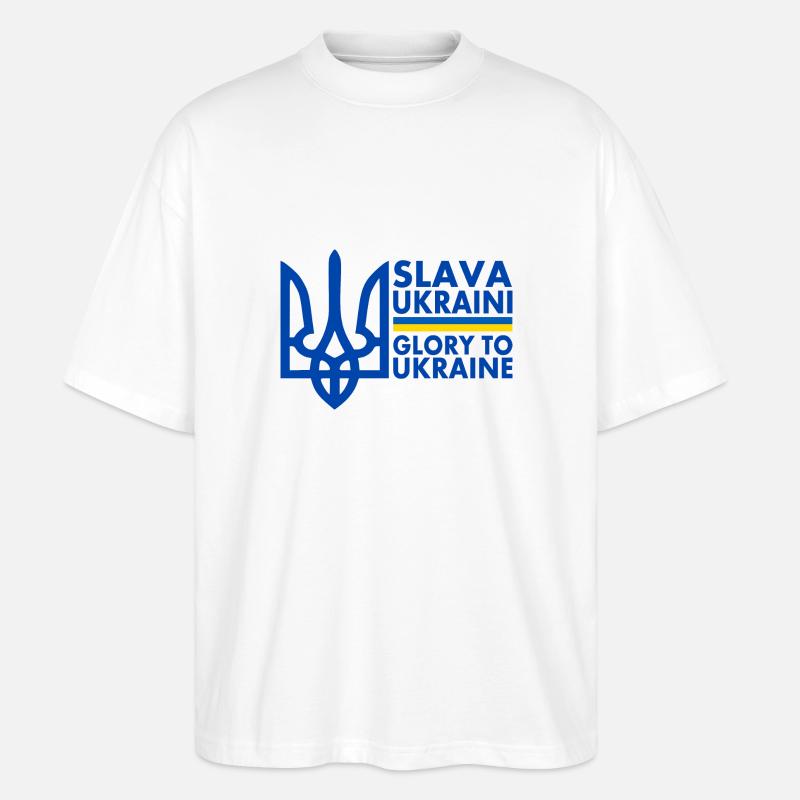 Ukraine - Stanley/Stella Oversized Unisex Bio T-Shirt Blaster 2.0 - Weiß
