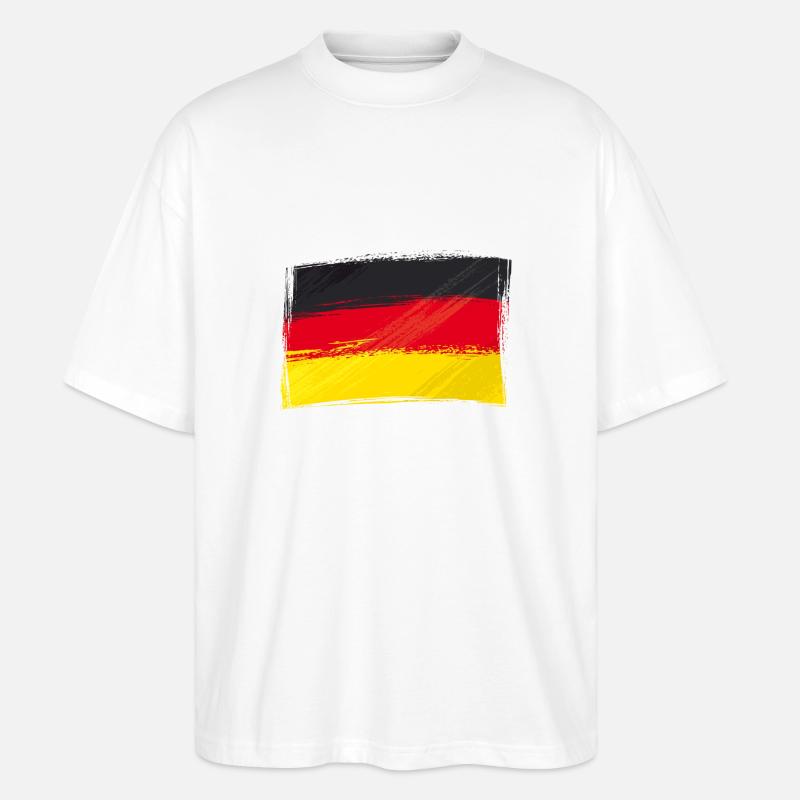 Drapeau, Drapeau, Allemagne fan - T-shirt bio Blaster 2.0 coupe oversize Stanley/Stella Unisexe - blanc