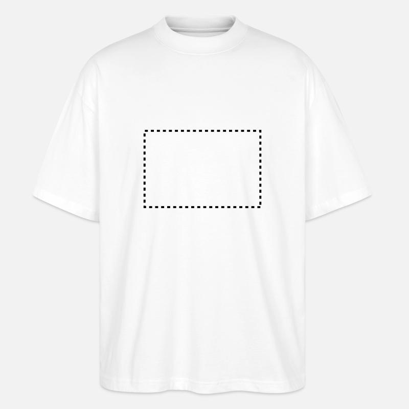 dashed_square_1c - Stanley/Stella Oversized Unisex Bio T-Shirt Blaster 2.0 - Weiß