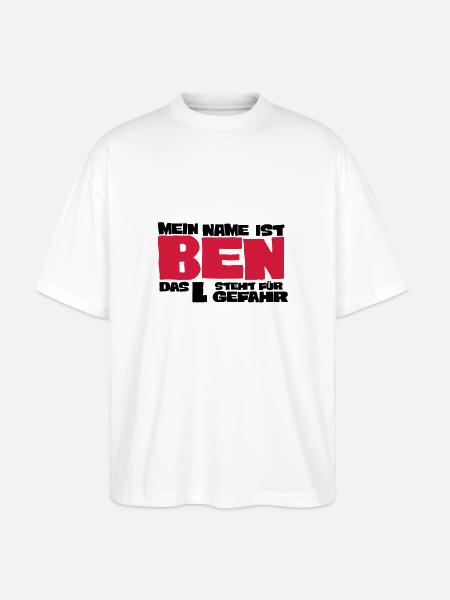 ben - Stanley/Stella Oversized Unisex Bio T-Shirt Blaster 2.0 - Weiß