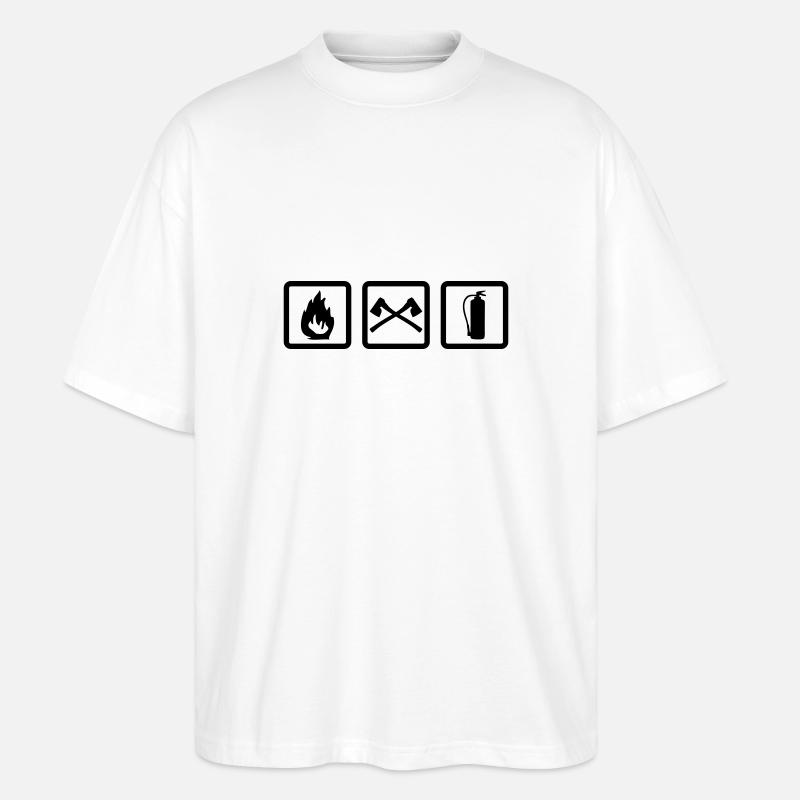 Firefighter - Stanley/Stella Oversized Unisex Organic T-shirt Blaster 2.0 - white