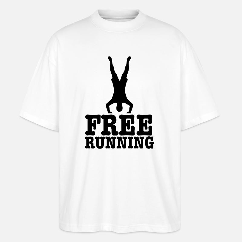 free running - Stanley/Stella Oversized Unisex Bio T-Shirt Blaster 2.0 - Weiß