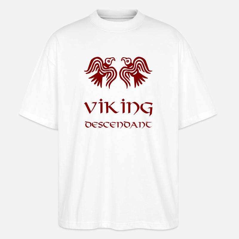 Wikinger-Nachfahre Rost - Stanley/Stella Oversized Unisex Bio T-Shirt Blaster 2.0 - Weiß