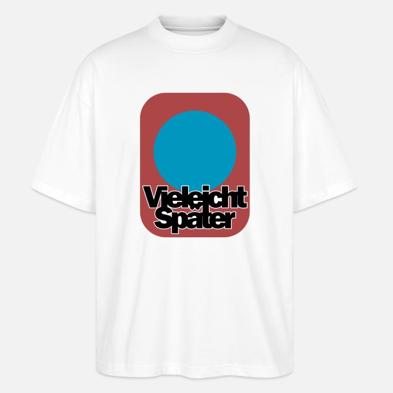 Jeu abstrait de couleurs avec le lettrage - T-shirt bio Blaster 2.0 coupe oversize Stanley/Stella Unisexe - blanc