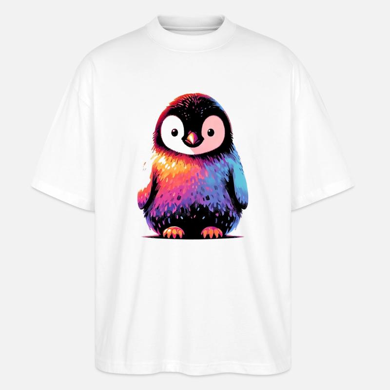 Pinguin - Stanley/Stella Oversized Unisex Bio T-Shirt Blaster 2.0 - Weiß