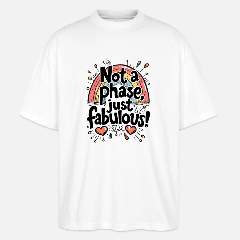 PAS UNE PHASE, JUSTE FABULEUX - T-shirt bio Blaster 2.0 coupe oversize Stanley/Stella Unisexe - blanc