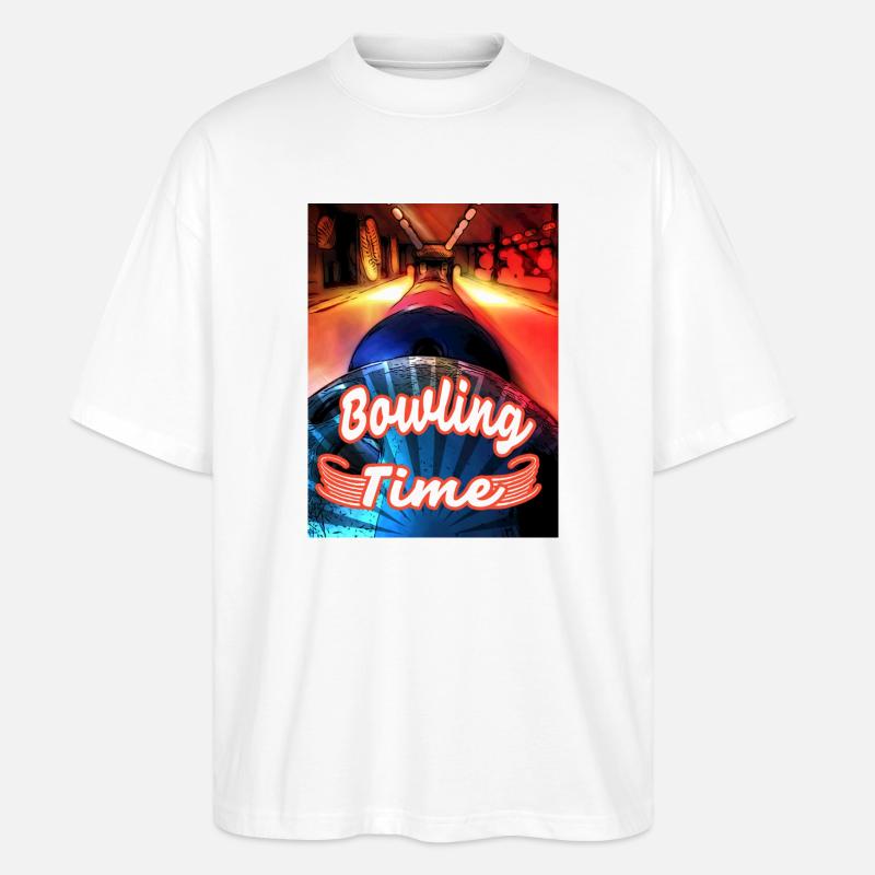 Its Bowling Time - Stanley/Stella Oversized Unisex Bio T-Shirt Blaster 2.0 - Weiß