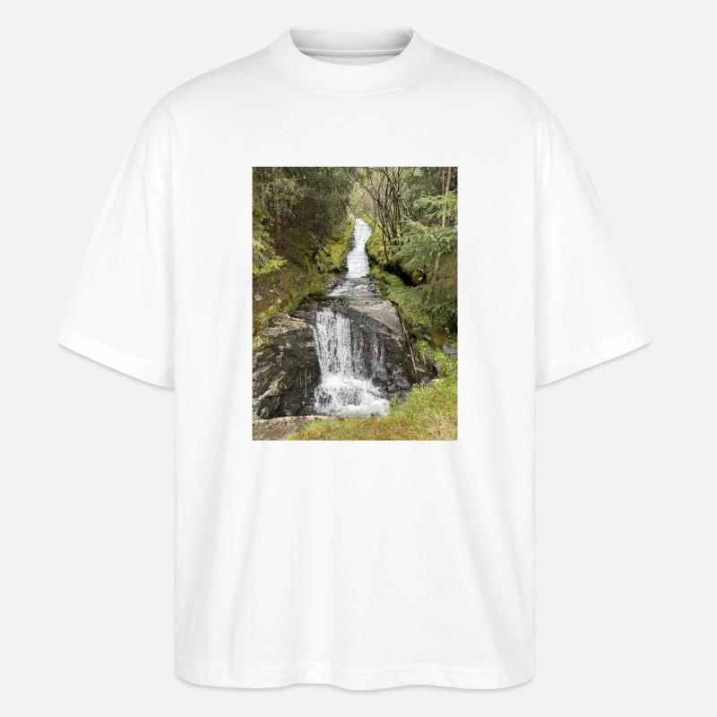 Conception de cascade de parc naturel - T-shirt bio Blaster 2.0 coupe oversize Stanley/Stella Unisexe - blanc