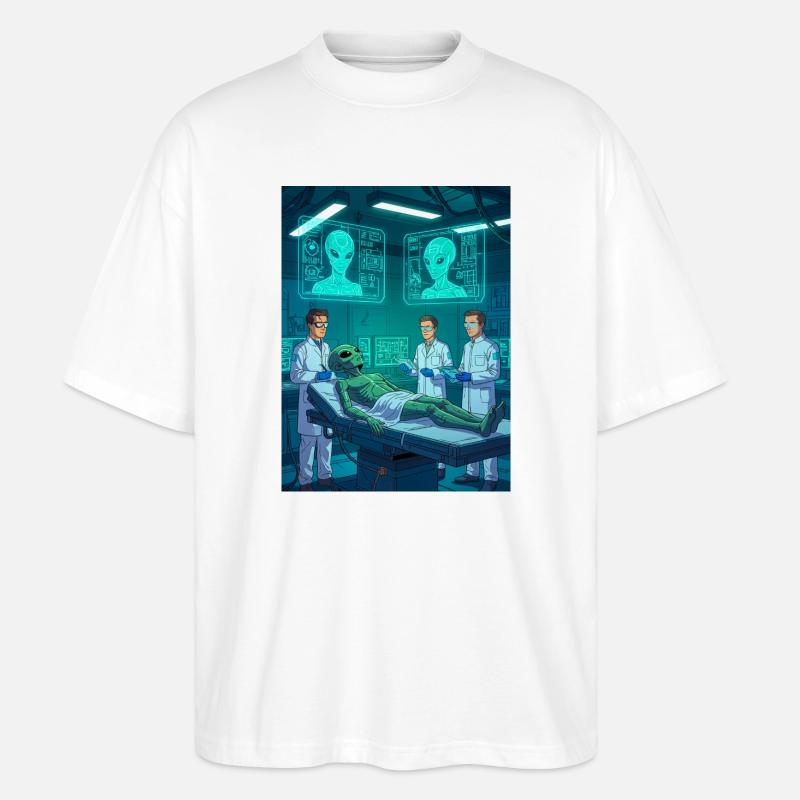 Alien Autopsy – Das geheime Labor - Stanley/Stella Oversized Unisex Bio T-Shirt Blaster 2.0 - Weiß