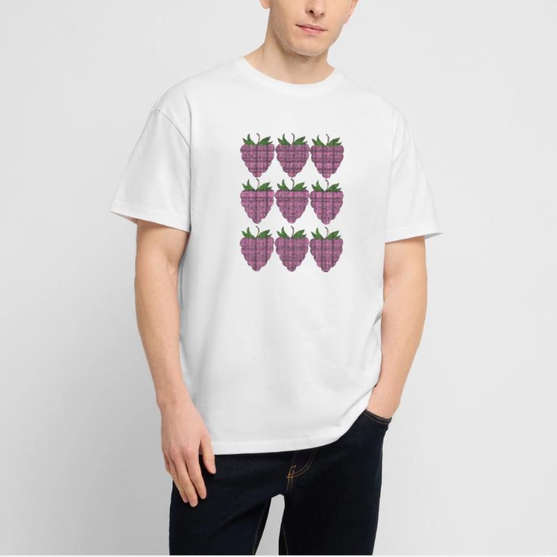 raspberry pattern textile Stanley/Stella Oversized Unisex Organic T-shirt Blaster 2.0