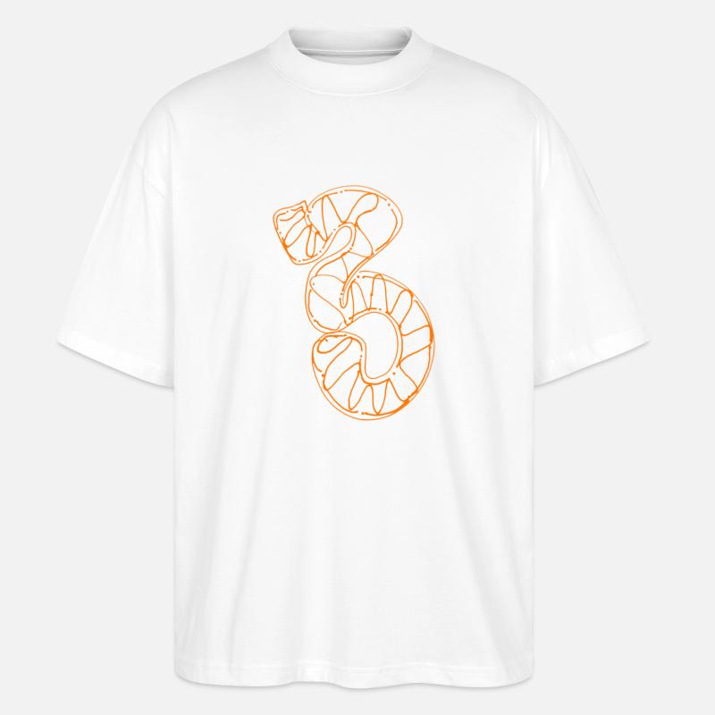 Orange 3 Graffiti Style - Stanley/Stella Oversized Unisex Organic T-shirt Blaster 2.0 - white