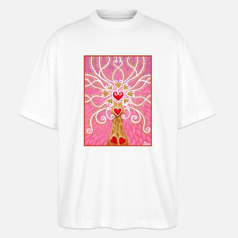 Lebensbaum Liebe - Sonja von Staden - Stanley/Stella Oversized Unisex Bio T-Shirt Blaster 2.0 - Weiß