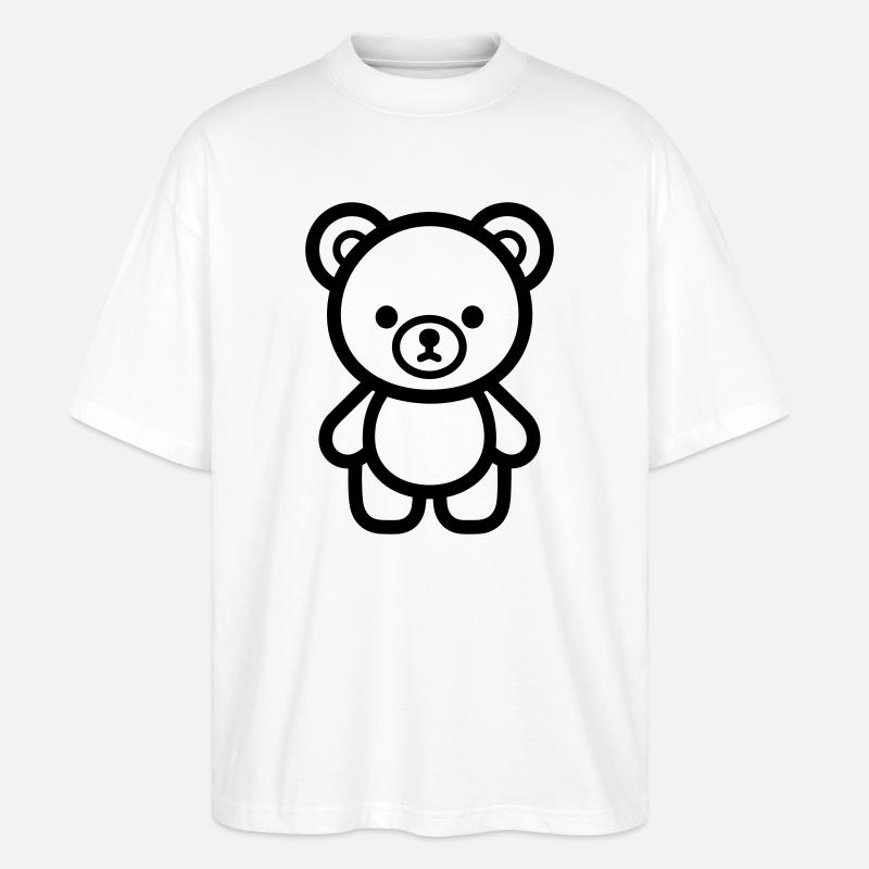 bear cub - Stanley/Stella Oversized Unisex Organic T-shirt Blaster 2.0 - white