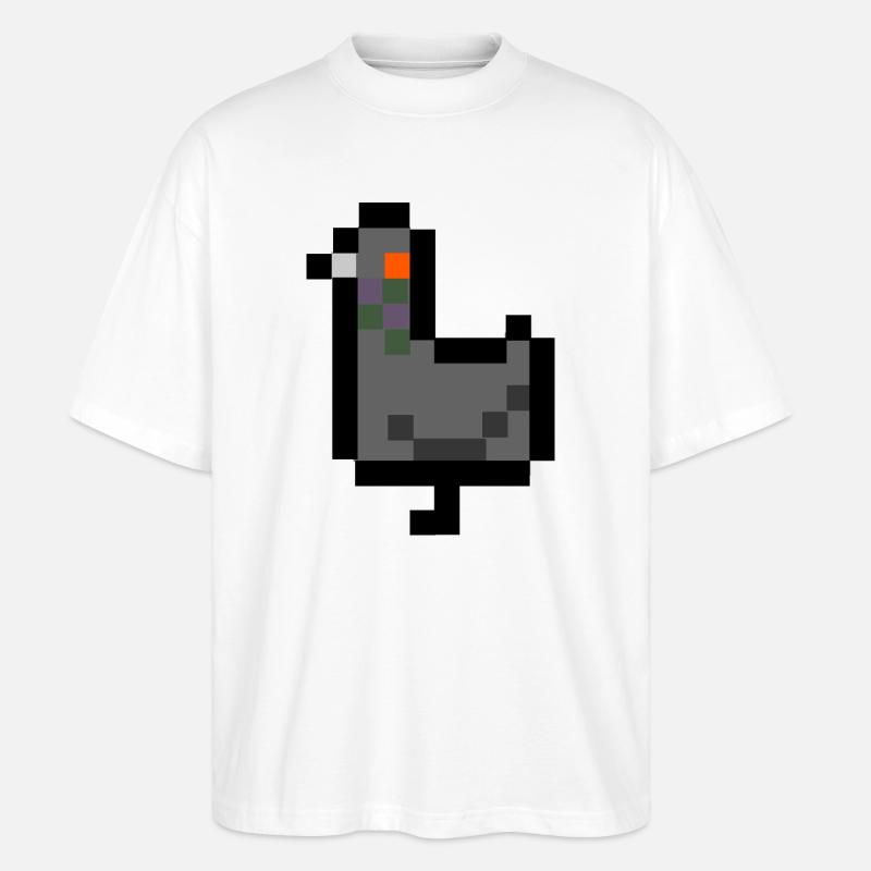 pixel pigeon - Stanley/Stella Oversized Unisex Organic T-shirt Blaster 2.0 - white