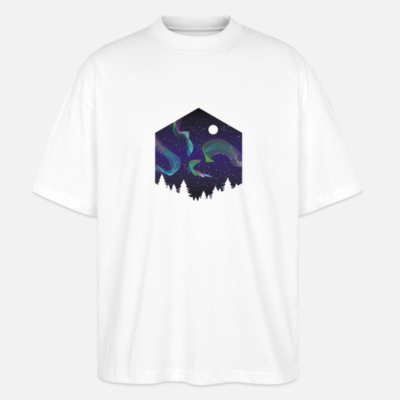 Polar Lichter 2 - Stanley/Stella Oversized Unisex Bio T-Shirt Blaster 2.0 - Weiß