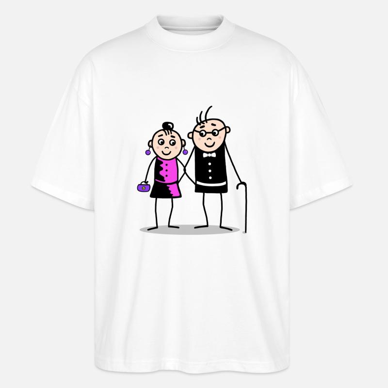 Oma & Opa - Stanley/Stella Oversized Unisex Bio T-Shirt Blaster 2.0 - Weiß