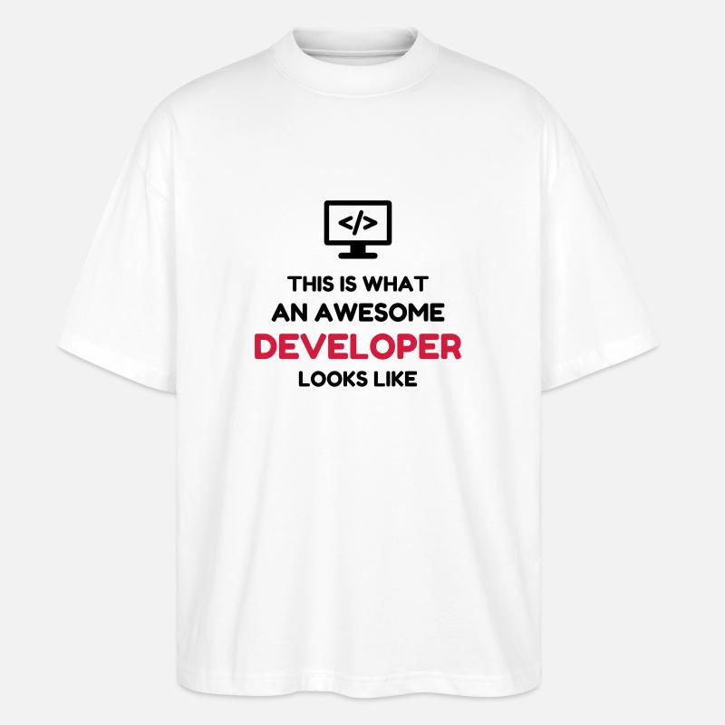 Entwickler / Informatiker / Programmierer / - Stanley/Stella Oversized Unisex Bio T-Shirt Blaster 2.0 - Weiß