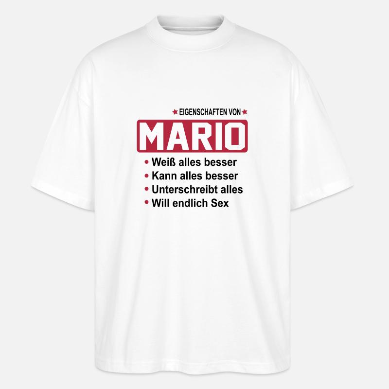 mario - Stanley/Stella Oversized Unisex Bio T-Shirt Blaster 2.0 - Weiß