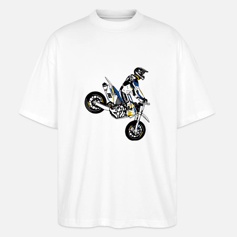 Supermoto - Stanley/Stella Oversized Unisex Bio T-Shirt Blaster 2.0 - Weiß