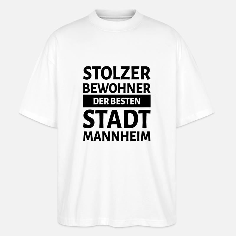 Mannheim Monnem Mannheimat - Stanley/Stella Oversized Unisex Bio T-Shirt Blaster 2.0 - Weiß
