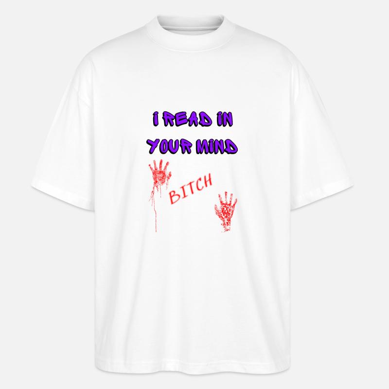 , ich lese deine Gedanken - Stanley/Stella Oversized Unisex Bio T-Shirt Blaster 2.0 - Weiß