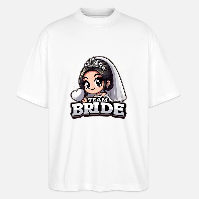 Team Bride - Stanley/Stella Oversized Unisex Bio T-Shirt Blaster 2.0 - Weiß