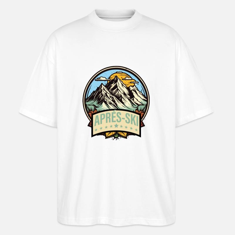 apres ski berge - Stanley/Stella Oversized Unisex Bio T-Shirt Blaster 2.0 - Weiß