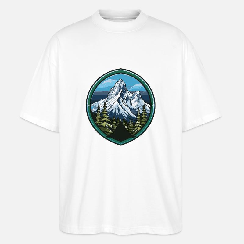 berge mountains 2 - Stanley/Stella Oversized Unisex Bio T-Shirt Blaster 2.0 - Weiß