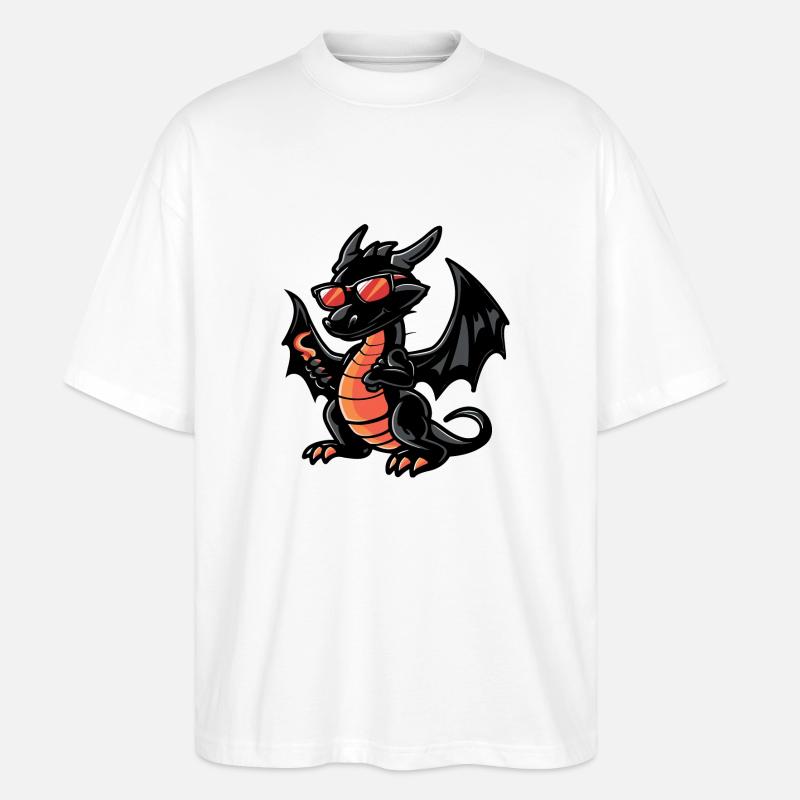 Dragon Bande Dessinée Cool - T-shirt bio Blaster 2.0 coupe oversize Stanley/Stella Unisexe - blanc