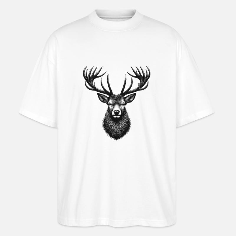 Hirsch - Stanley/Stella Oversized Unisex Bio T-Shirt Blaster 2.0 - Weiß
