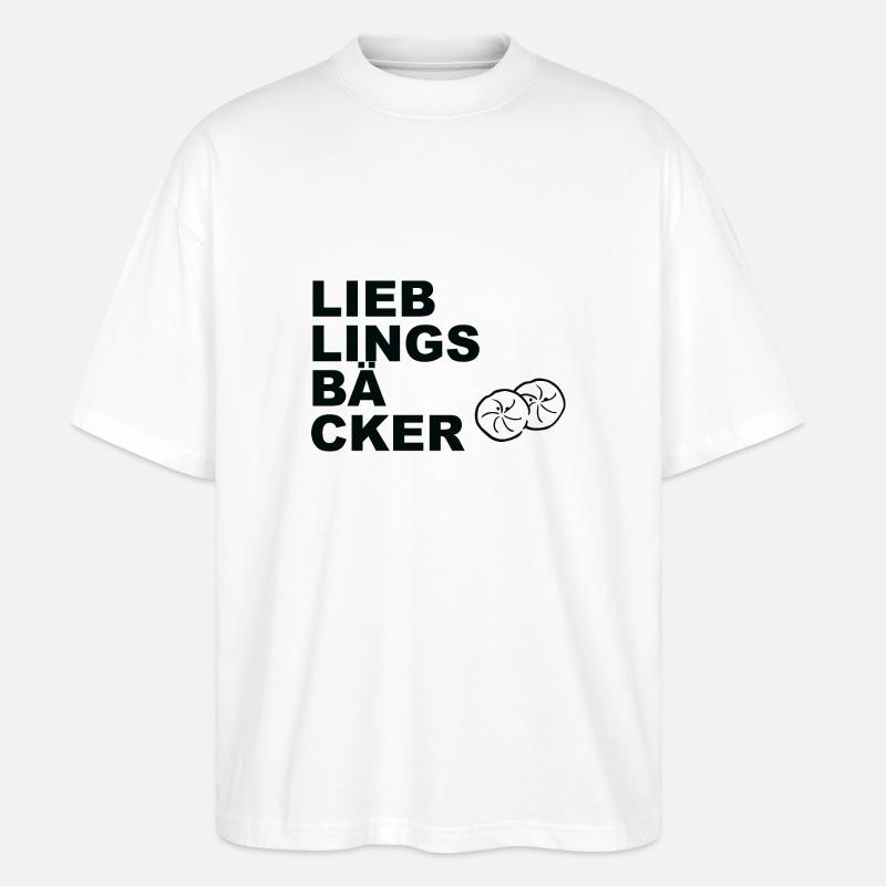 Lieblingsbäcker Brötchen - Stanley/Stella Oversized Unisex Bio T-Shirt Blaster 2.0 - Weiß