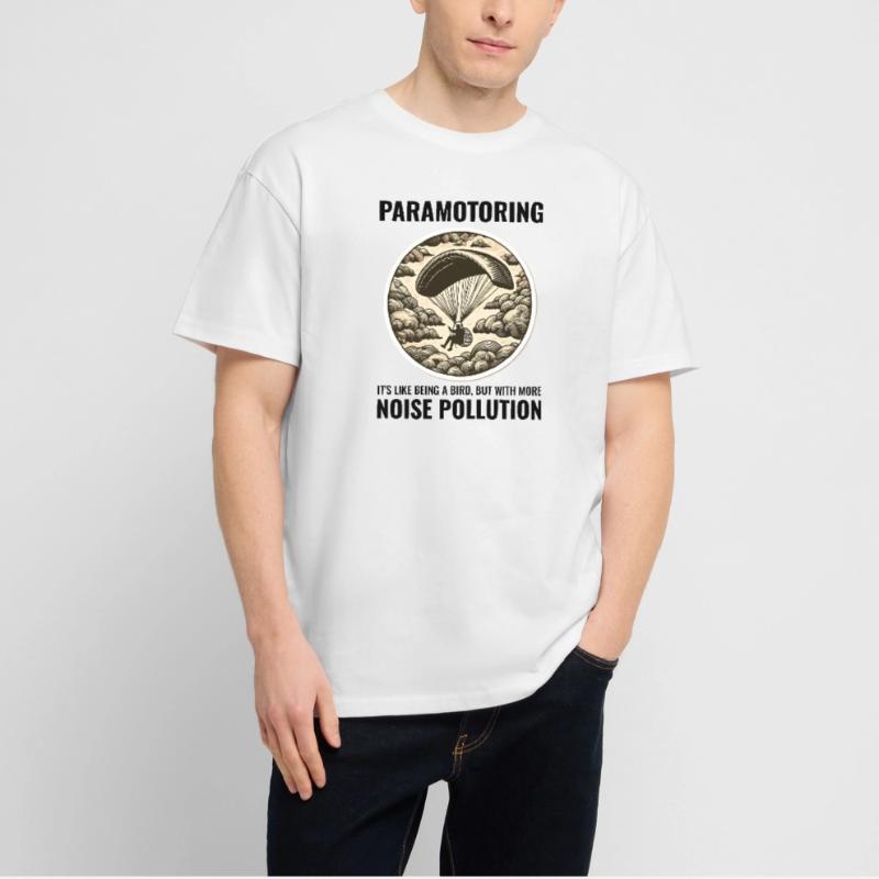 Paramotor Pilot Paramotoring Powered Paraglider Stanley/Stella Oversized Unisex Organic T-shirt Blaster 2.0