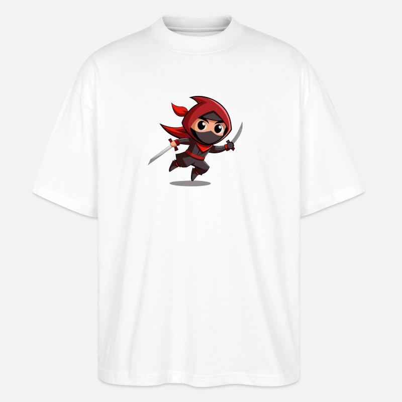 Ninja - Stanley/Stella Oversized Unisex Bio T-Shirt Blaster 2.0 - Weiß