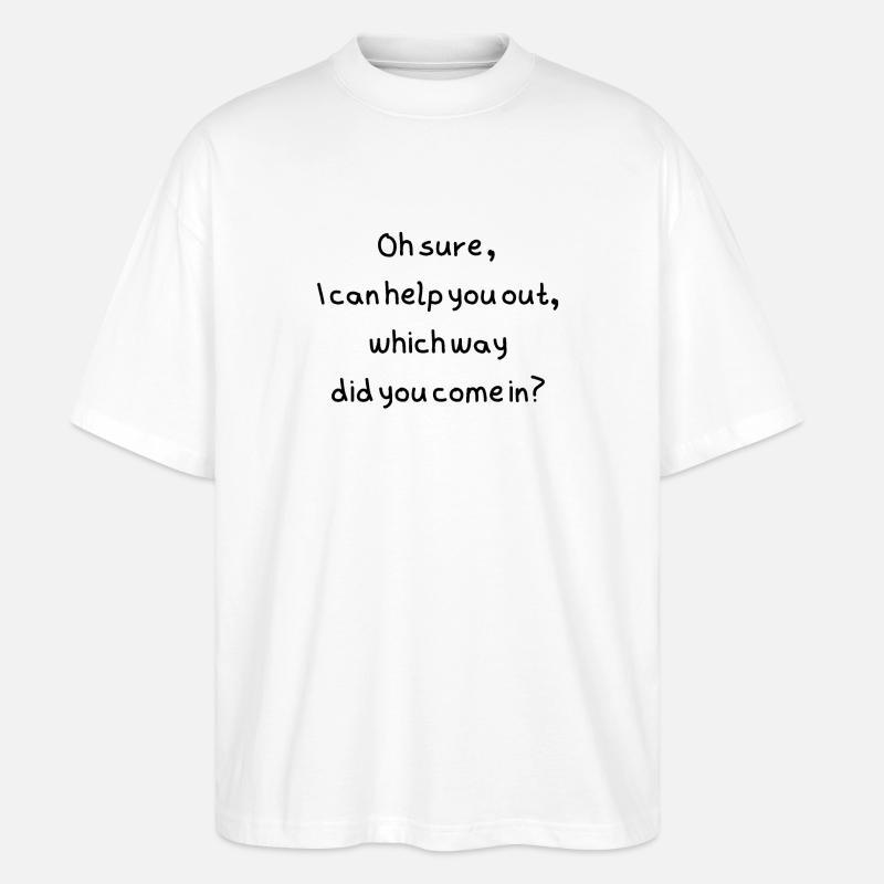 Aushelfend - Stanley/Stella Oversized Unisex Bio T-Shirt Blaster 2.0 - Weiß