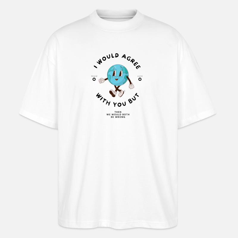 Falsch zustimmen Karikatur - Stanley/Stella Oversized Unisex Bio T-Shirt Blaster 2.0 - Weiß