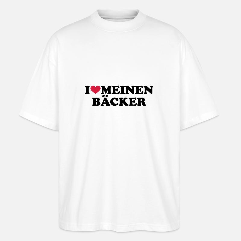 Bäcker - Stanley/Stella Oversized Unisex Bio T-Shirt Blaster 2.0 - Weiß