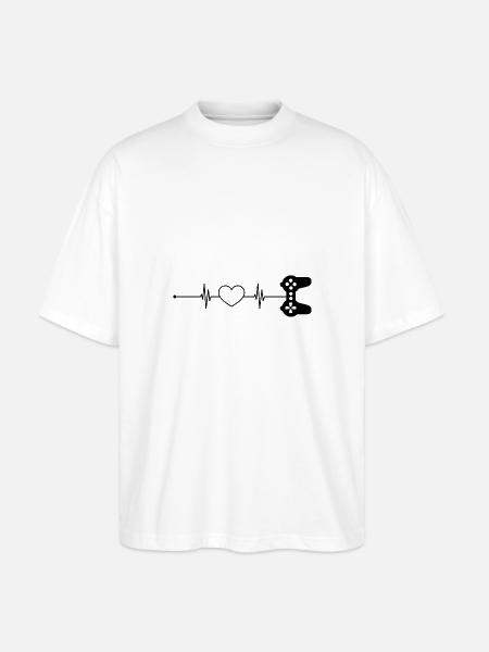 Herzschlag Spiele - Stanley/Stella Oversized Unisex Bio T-Shirt Blaster 2.0 - Weiß