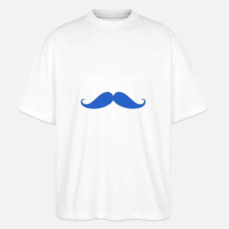 Prostatakrebs Bewusstsein Schnurrbart - Stanley/Stella Oversized Unisex Bio T-Shirt Blaster 2.0 - Weiß