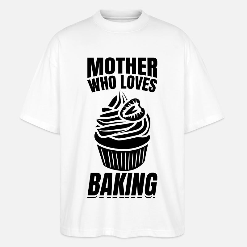 Bäckerin Mutter - Stanley/Stella Oversized Unisex Bio T-Shirt Blaster 2.0 - Weiß
