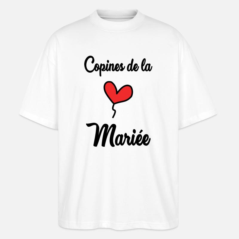 FREUNDINNEN DER BRAUT - Stanley/Stella Oversized Unisex Bio T-Shirt Blaster 2.0 - Weiß